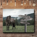 Classic Horse Family Name Sign by Tailored Canvases