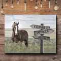 Classic Horse Family Name Sign by Tailored Canvases