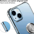 Clear Phone Case iPhone 14 Transparent Anti-Scratch with Ring Kickstand by DailySale