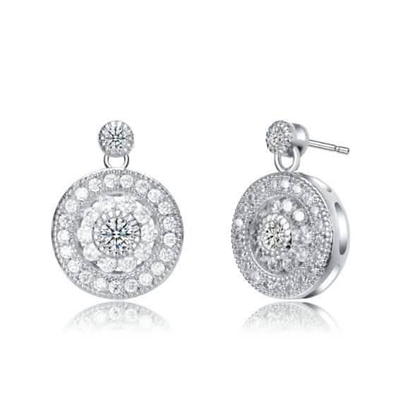 Clear Round Drop Earrings by DailySale