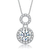 Clear Round Pendant Necklace
