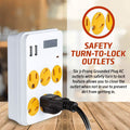 ClearMax 6 Outlet Adapter with 2 USB Ports by DailySale