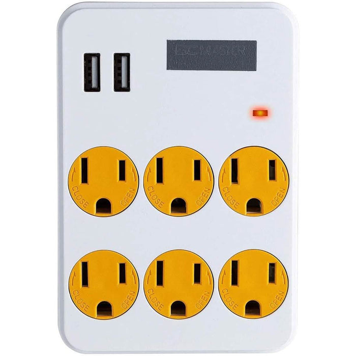 ClearMax 6 Outlet Adapter with 2 USB Ports by DailySale