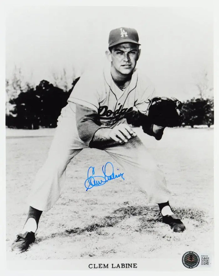 Clem Labine Signed Dodgers 8x10 Photo (Beckett) by Price Is Right Miami