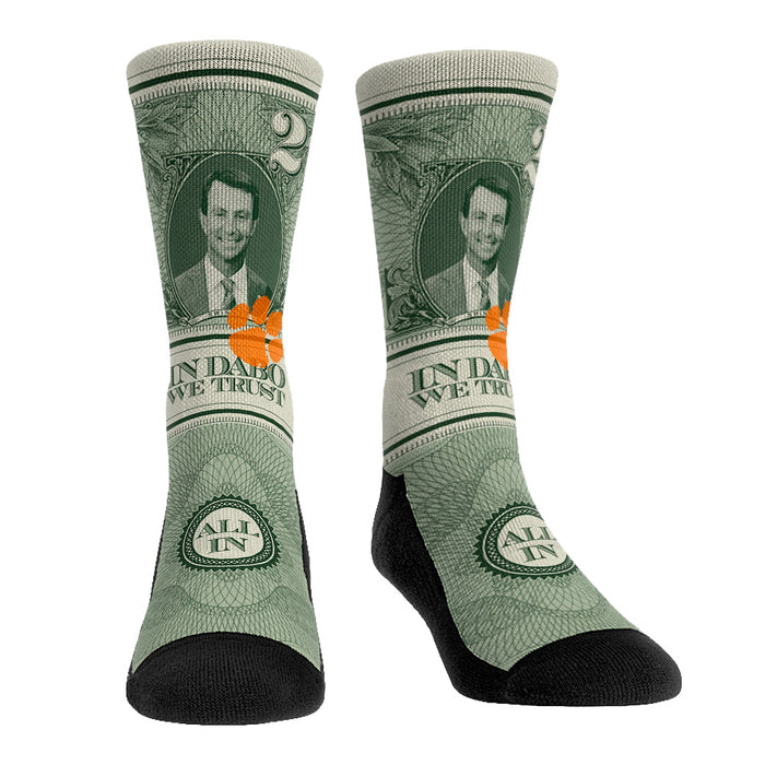 Clemson Tigers - Dabo Swinney $2 Bill by Rock 'Em Socks