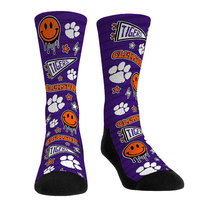 Clemson Tigers - Smiley Stickers by Rock 'Em Socks