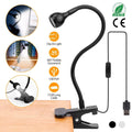 Clip On Reading Light USB Desk Clamp Lamp Flexible Gooseneck by DailySale