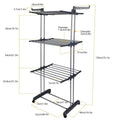 Clothes Drying Rack Rolling Collapsible Laundry Dryer Hanger Stand Rail by DailySale