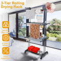 Clothes Drying Rack Rolling Collapsible Laundry Dryer Hanger Stand Rail by DailySale