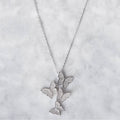 Cluster Hanging Butterflies Necklace - Assorted Colors by DailySale