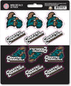 Coastal Carolina University Chanticleers 12-Piece Mini Decal Sticker Set, 5x6 Inch Sheet, Gift for football fans for any hard surfaces around home, automotive, personal items