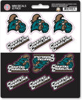 Coastal Carolina University Chanticleers 12-Piece Mini Decal Sticker Set, 5x6 Inch Sheet, Gift for football fans for any hard surfaces around home, automotive, personal items by Fielders Choice