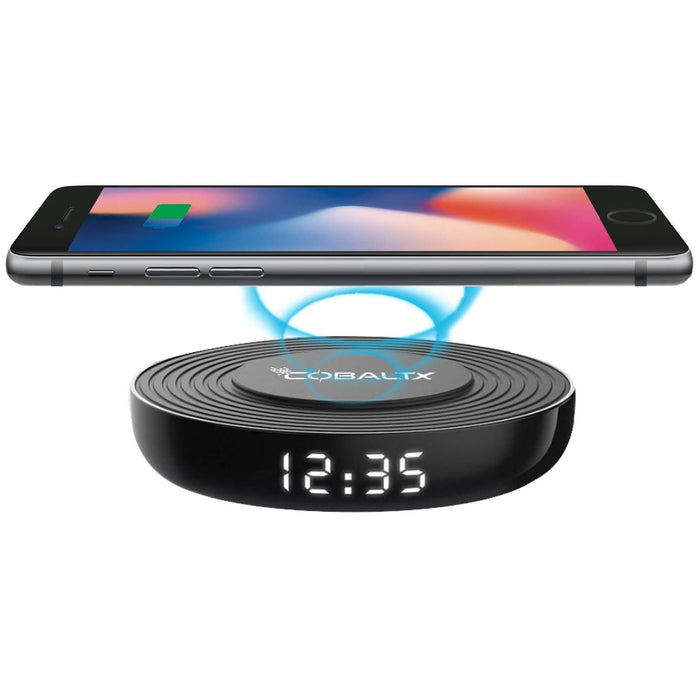 CobaltX Qi Certified Wireless Charging Pad With Digital Clock by DailySale