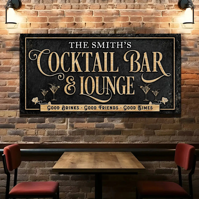 Cocktail Bar And Lounge Sign by Tailored Canvases