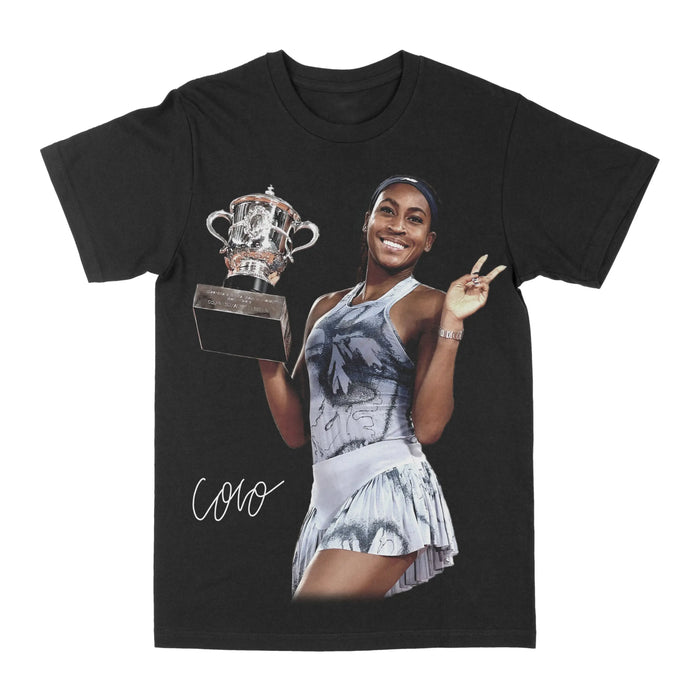 Coco Gauff "Champion" Graphic Tee by Obsessed with graphic tees