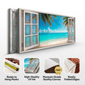 Coconut Palm Beach Window Scenery Wall Art by Tailored Canvases