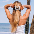 Coconut White Large Flat Rectangle Hair Clip by TELETIES