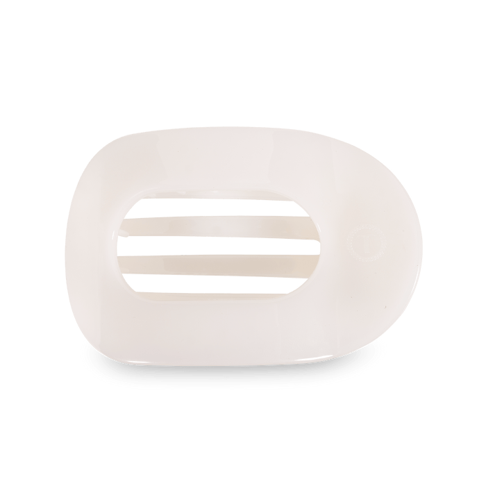 Coconut White Large Flat Round Hair Clip by TELETIES