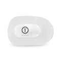 Coconut White Large Flat Round Hair Clip by TELETIES