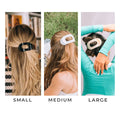 Coconut White Large Flat Round Hair Clip by TELETIES