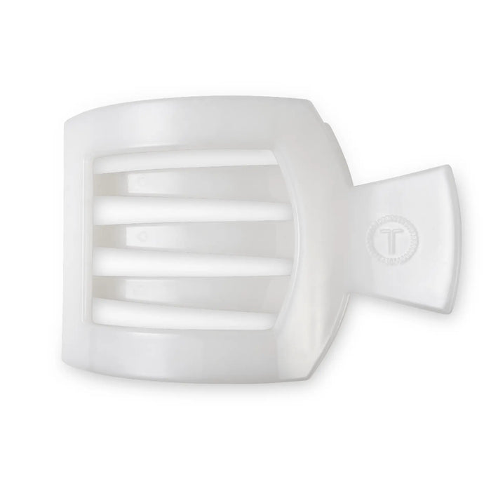 Coconut White Large Flat Square Hair Clip by TELETIES