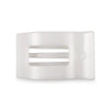 Coconut White Medium Flat Rectangle Hair Clip