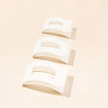 Coconut White Medium Flat Rectangle Hair Clip by TELETIES