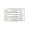 Coconut White Medium Flat Rectangle Hair Clip