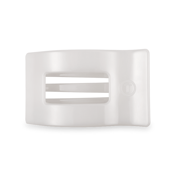 Coconut White Medium Flat Rectangle Hair Clip by TELETIES