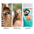 Coconut White Medium Flat Round Hair Clip by TELETIES