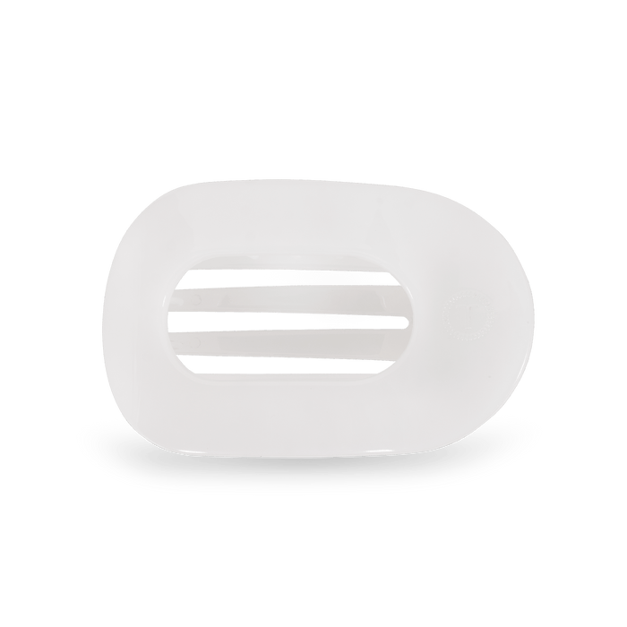 Coconut White Medium Flat Round Hair Clip by TELETIES