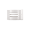 Coconut White Small Flat Rectangle Hair Clip