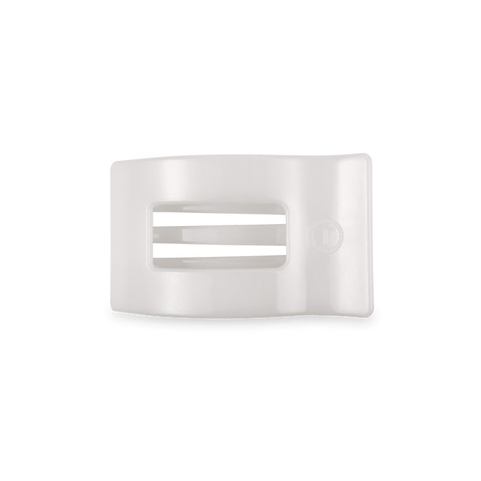 Coconut White Small Flat Rectangle Hair Clip by TELETIES