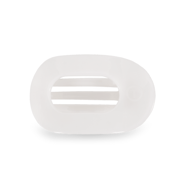 Coconut White Small Flat Round Hair Clip by TELETIES