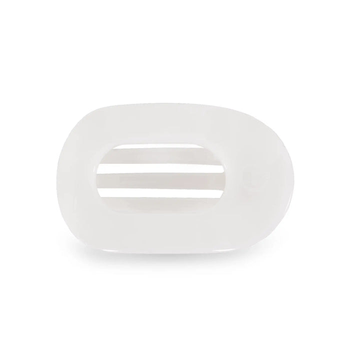 Coconut White Small Flat Round Hair Clip by TELETIES