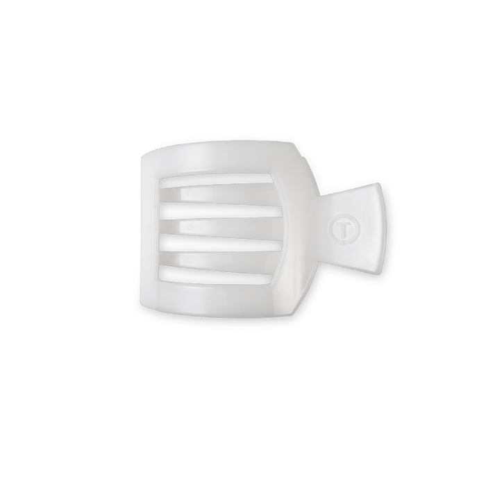 Coconut White Small Flat Square Hair Clip by TELETIES