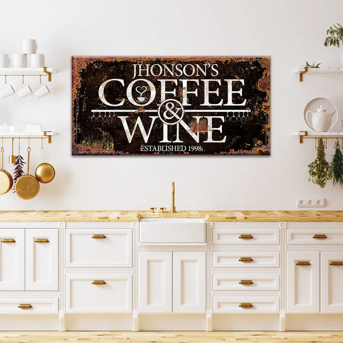Coffee and Wine Sign III by Tailored Canvases