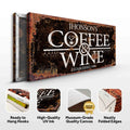 Coffee and Wine Sign III by Tailored Canvases