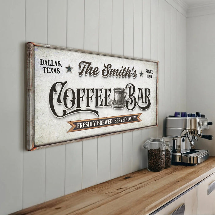 Coffee Bar Sign IX by Tailored Canvases