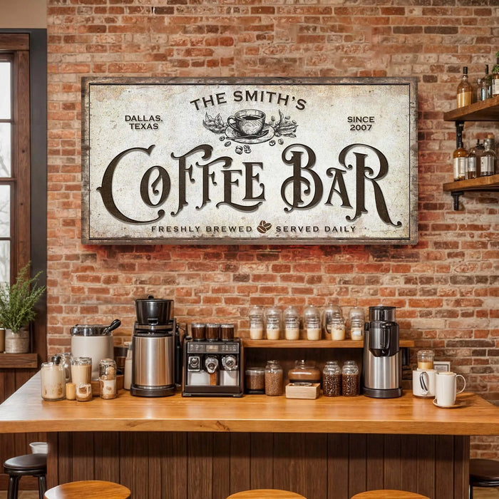 Coffee Bar Sign VII by Tailored Canvases
