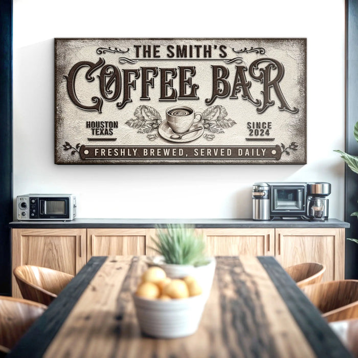 Coffee Bar Sign X by Tailored Canvases