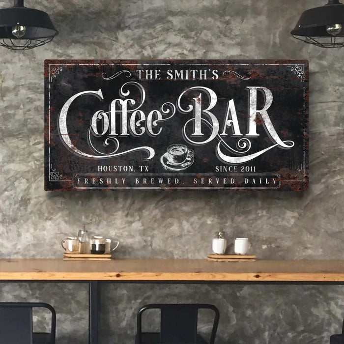 Coffee Bar Sign XI by Tailored Canvases