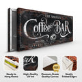 Coffee Bar Sign XI by Tailored Canvases