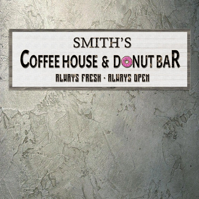 Coffee House And Donut Bar Sign II by Tailored Canvases