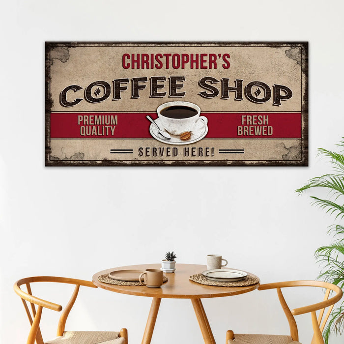 Coffee Shop Sign by Tailored Canvases