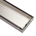 Signature Hardware Cohen 60-in Linear Shower Drain, Brushed Stainless Steel by Vanessa Jane