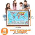 Coin Scratch Travel World Map and All Country Flags by DailySale