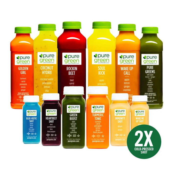 Cold Pressed Juice + Shots by Pure Green