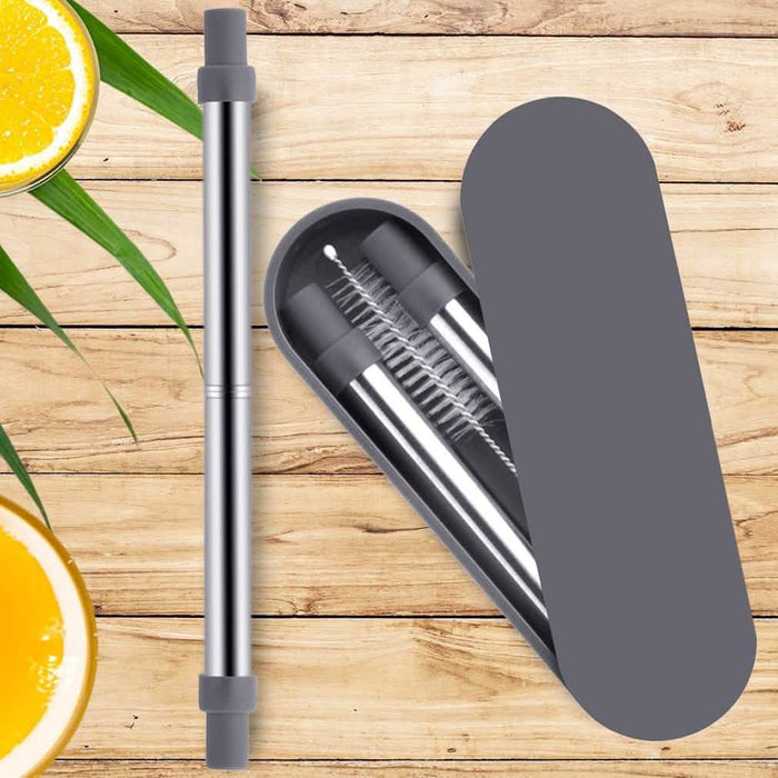 Collapsable Telescopic Reusable Drinkable Straw by DailySale
