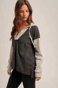 Color Block Hooded Sweatshirt by Boutique 23